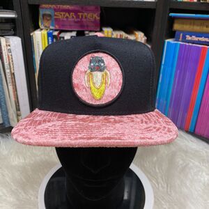 BANANYA KITTY BLACK & PINK SNAPBACK HAT VELVET